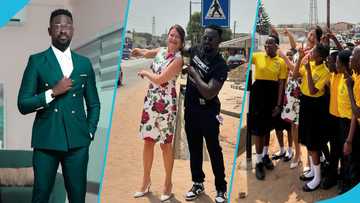 Kobby Kyei, with the help of the Norwegian Ambassador, has constructed a new zebra crossing at Sowutoum