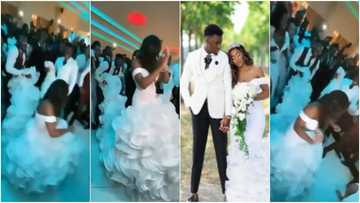Bride scatters dancefloor with amazing steps, teaches bridesmaid, groomsmen how to dance in video