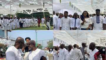 Despite and his rich friends spotted at the East Legon Executive Fitness Club thanksgiving service (Photos, Videos)