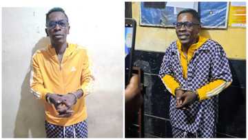 Photos of Shatta Wale in handcuffs in police custody pop up; he's full of smiles