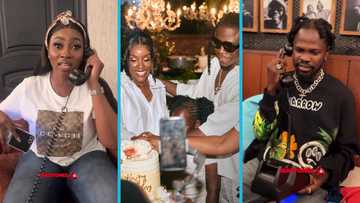 Stonebwoy's wife in tears as Fameye, Cookie Tee and others leave b'day messages, video