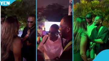 Mahama's sons Sharaf and Shahid party with girls while macho man guards them, video sparks reactions