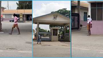 WASSCE: Kumasi Anglican student removes uniform and leaves them in front of school after final paper