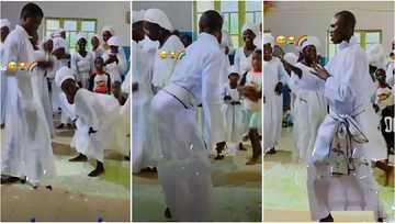 Ladies twerk and shake backsides, men do fast leg work as church dance enters top gear, video causes stir