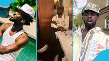 Black Sherif wears 'feminine' flowery shoes in Paris, gets fans confused