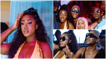 Hajia Bintu hosts a party in Uganda, slays a cleavage-baring bralette and mini skirt