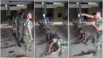 Real King of Boys: Female soldier beats male colleagues in gun combat