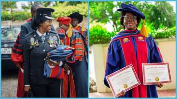 Chief Supt. Sarah Aba-Afari, the first female police Ph.D. holder in Ghana and Africa, receives two more