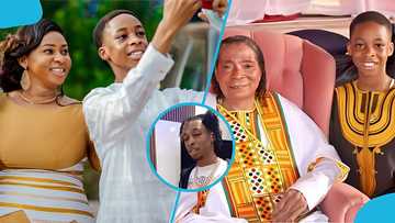 Adwoa Safo and Ken's son rocks new hairstyle and earrings as he celebrates 18th birthday, video