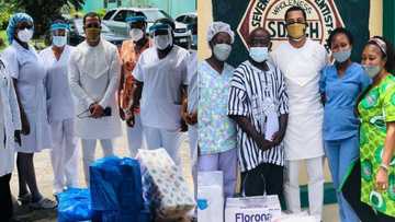 Ghanaian actor Van Vicker donates supplies to different hospitals in Liberia
