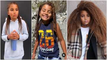 Child model flaunts long braids with natural hair in photos, videos; fan says he's “most beautiful boy ever”