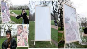 Artist creates billboard which transforms into beautiful artwork when water is added