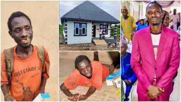 Transformation video of man who used to wear dirty clothes, he builds house after meeting destiny helper