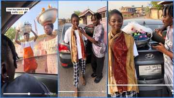 Talented street hawker sings to dancer Allo Maadjoa, he buys all her goods