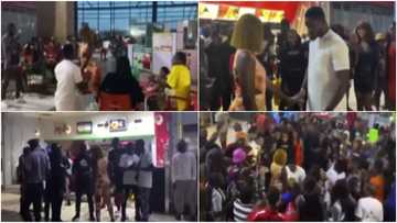 Bouncers 'force' lady to accept boo's proposal after walking out on him in video