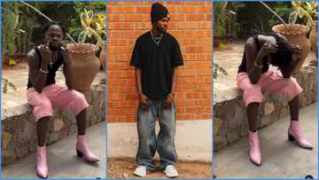 Fameye rocks pink ankle boots and pink shorts, premiers new song in video