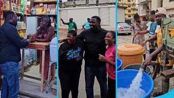 John Dumelo drops video from recent door-to-door campaign, peeps laud his efforts: "So hardworking"