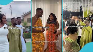 Veronica Addo: Sarkodie's pretty sister weds in a glamorous ceremony, King Promise and others perform