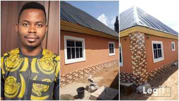 Son who vowed to build mum house after wind blew off their roof fulfils promise, shares photos of new home