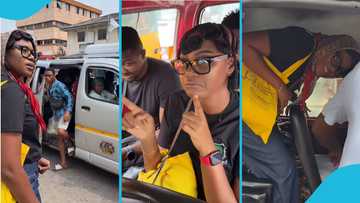 Yvonne Nelson relives childhood as she rides trotro to Kantamanto, video delights netizens