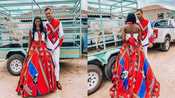 Couple stuns in 'perfect' African attires during their wedding ceremony; photos light up social media