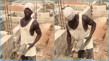 Ghanaian mason gets emotional as he talks about his mother's role in his life, video goes viral
