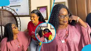 Serwaa Amihere shares beautiful moment with legendary actress Grace Omaboe, fans react