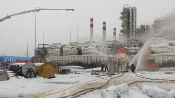 Fire breaks out at Russian gas terminal near St Petersburg