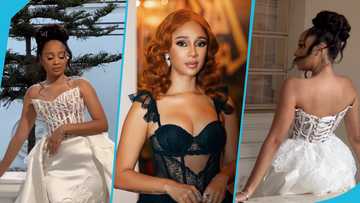 Deborah Vanessa allegedly walks down the aisle, wears an exquisite embroidered detachable gown