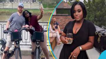 Beautiful photos drop as curvy YOLO actress Serwaa Opoku Addo marries 'obroni', flaunts hubby and wedding ring