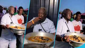 SDK Dele eats a basin full of fufu at The Chop Bar Experience 2024, video causes a stir