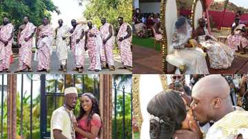 Peace FM's Eugene Nkansah & Lebene celebrate 1st marriage anniversary; photos, video drop