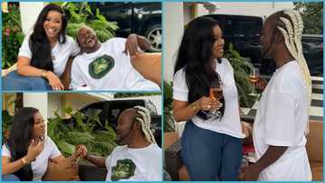 Serwaa Amihere celebrates Daddy Lumba's 59th birthday in a special way, gets him astonished in video