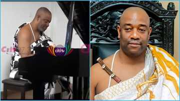 Talented Ga Mantse displays his keyboard skill, Ghanaians drool