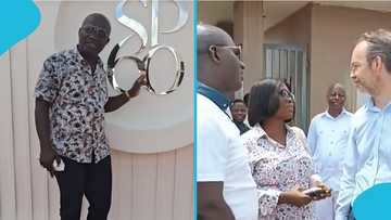 Appiah Stadium causes stir as he begs UK High Commissioner for visa in public, video trends
