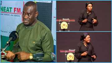 Widow of John Kumah delivers powerful message in church, Ghanaians commend her (video)