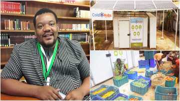 Talented African man invents giant solar-powered refrigerators to help farmers; stunning photos drop