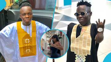 Shatta Bandle woos Naija model Sandra Benede, she shakes for him on IG Live, peeps react