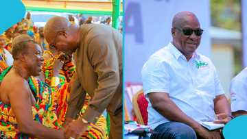 President Mahama signals chiefs to sit while greeting them, video goes viral: “He’s a good soul”