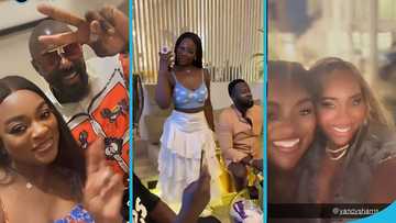 Jackie Appiah flaunts her big mansion's interior and exterior as she hangs out with Jim Iyke and Yandy Smith