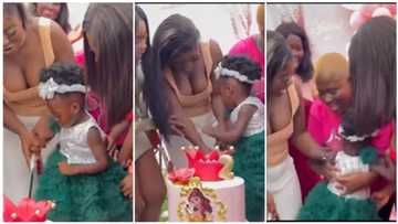 Fella Makafui: Video Of Island Frimpong Shying Away From Cutting Birthday Cake Causes Stir