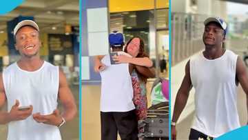 Ghanaian TikToker’s airport reunion with US girlfriend raises eyebrows, video