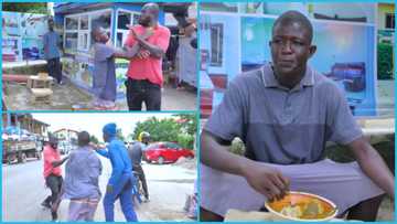 Strika Fights Ras Nene After Working For Him Without Pay In Skit, Baths Him With Food