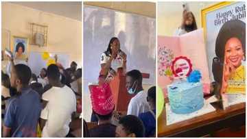 University students show massive love to female lecturer on b'day, video goes viral