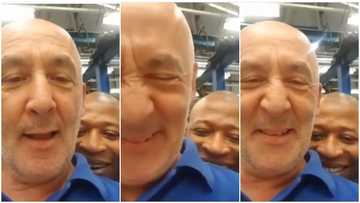Oyinbo Man Tries to Speak Yoruba As Nigerian Man Teaches Him, He Pronounces Words in Funny Way