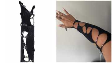 Online shopping palava: Lady pays GH₵2k for cut-out dress only to receive a sleeve instead