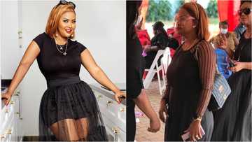 McBrown's 'too fashionable' dress at one-week observance for Eddie Nartey's wife gets fans bashing her (video)