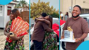 Wife gifts her husband a brand-new car with a bouquet of fuel vouchers on his birthday