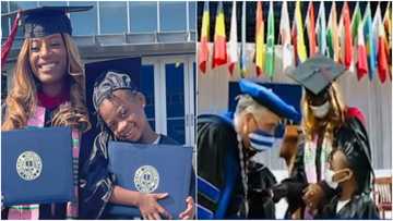 Single mum shares her master's degree graduation stage with daughter who also received diploma