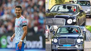 Ronaldo arrives Man United training riding Bentley worth GHc 2 million